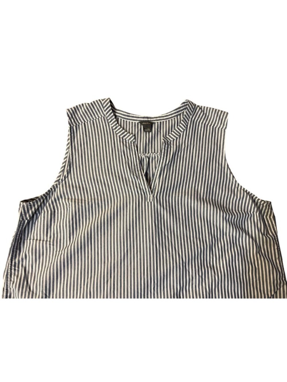 Eddie Bauer Striped Sleeveless Top Womens 2XL Blue White Used - Picture 5 of 11